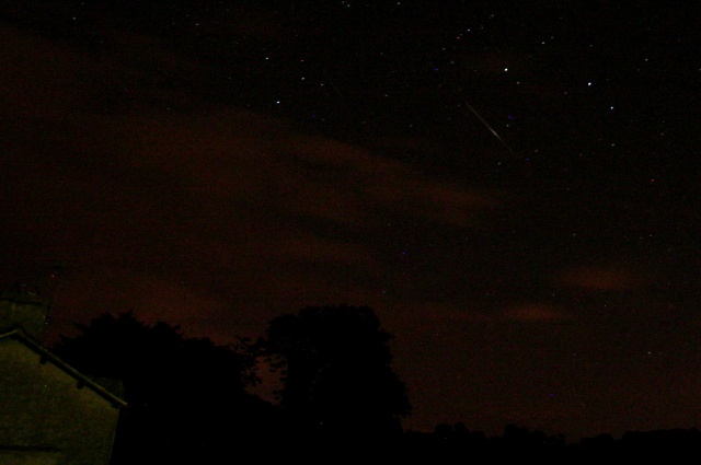 Perseid in Andromeda taken by  Rick Scott and Joe Orman on August 12th 1997