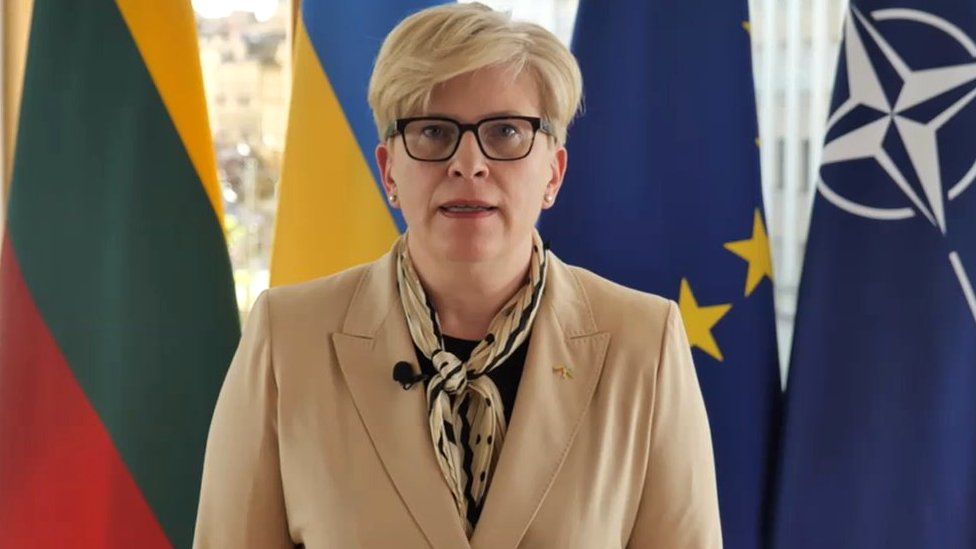 Lithuanian Prime Minister Ingrida Simonyte, of the right-wing Homeland Union party