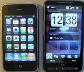 iPhone vs HD2