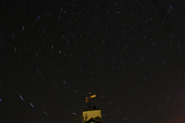 Star trails around Polaris